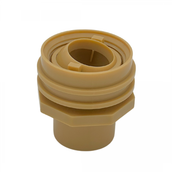 1" SOCKET X 1" EYEBALL FLUSH MOUNT RETURN FITTING - TAN
